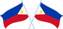 The Flag of Philippines Crossed Flags