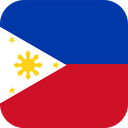 The Flag of Philippines Rounded Square