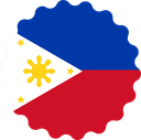 The Flag of Philippines Scallop Circle
