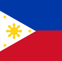 The Flag of Philippines Square