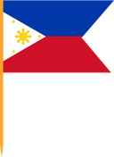 The Flag of Philippines V Cut