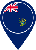 The Flag of Pitcairn Islands Map Pin