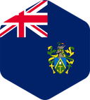 The Flag of Pitcairn Islands Rounded Hexagon