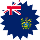 The Flag of Pitcairn Islands Star Burst