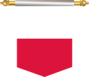 The Flag of Poland Hanging Banner III