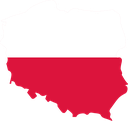 The Flag of Poland Map