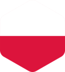The Flag of Poland Rounded Hexagon