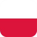 The Flag of Poland Rounded Square