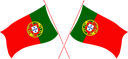 The Flag of Portugal Crossed Flags