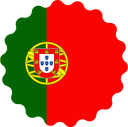 The Flag of Portugal Scallop Circle