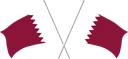 The Flag of Qatar Crossed Flags