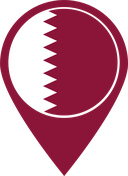 The Flag of Qatar Map Pin