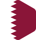 The Flag of Qatar Rounded Hexagon