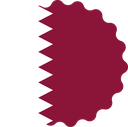 The Flag of Qatar Scallop Circle