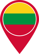 The Flag of Ærø Map Pin