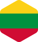 The Flag of Ærø Rounded Hexagon