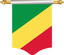 The Flag of Republic of the Congo Hanging Banner I