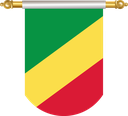 The Flag of Republic of the Congo Hanging Banner II