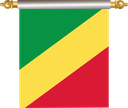 The Flag of Republic of the Congo Hanging Banner IV