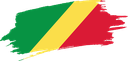 The Flag of Republic of the Congo Brushed
