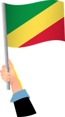 The Flag of Republic of the Congo Handheld