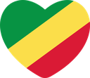 The Flag of Republic of the Congo Heart