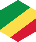 The Flag of Republic of the Congo Hexagon II