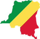 The Flag of Republic of the Congo Map