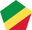 The Flag of Republic of the Congo Pentagon