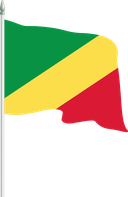 The Flag of Republic of the Congo Pole Flag II