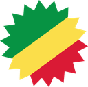 The Flag of Republic of the Congo Star Burst