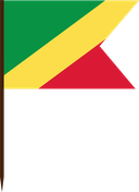 The Flag of Republic of the Congo V Cut