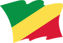 The Flag of Republic of the Congo Wavy II