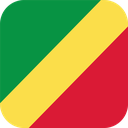The Flag of Republic of the Congo Rounded Square