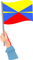 The Flag of Réunion Handheld