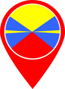 The Flag of Réunion Map Pin