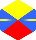 The Flag of Réunion Rounded Hexagon