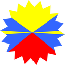 The Flag of Réunion Star Burst