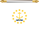 The Flag of Rhode Island Hanging Banner II