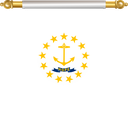 The Flag of Rhode Island Hanging Banner III