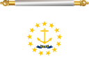 The Flag of Rhode Island Hanging Banner I