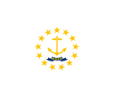The Flag of Rhode Island Hexagon I