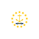 The Flag of Rhode Island Rounded Square