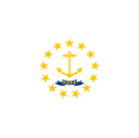 The Flag of Rhode Island Scallop Circle