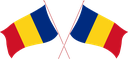 The Flag of Romania Crossed Flags