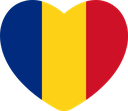 The Flag of Romania Heart