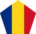 The Flag of Romania Pentagon