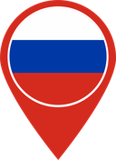 The Flag of Russia Map Pin