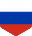The Flag of Russia Rounded Hexagon