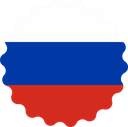 The Flag of Russia Scallop Circle